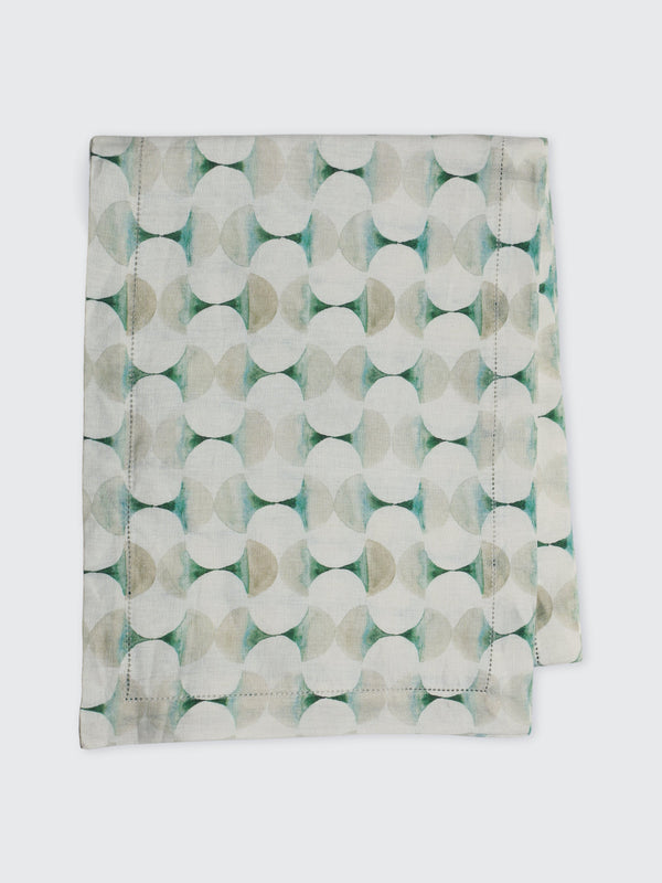 Cove Teal Linen Table Runner