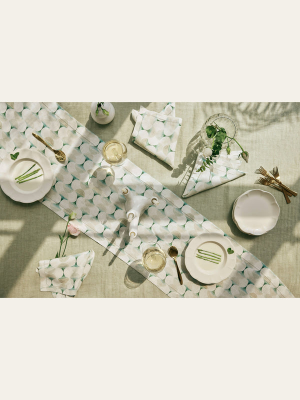 Cove Teal Linen Table Runner