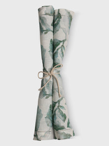 Cascade Teal Linen Table Napkins Set of 2