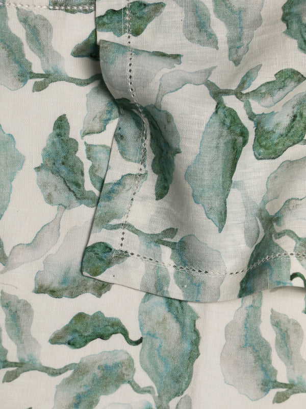 Cascade Teal Linen Table Napkins Set of 2