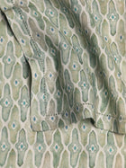 Mosaic Sage Linen Table Napkins Set of 2