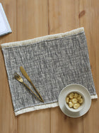 Matsya Vala Placemat Set Of 2 Placemats (Black)