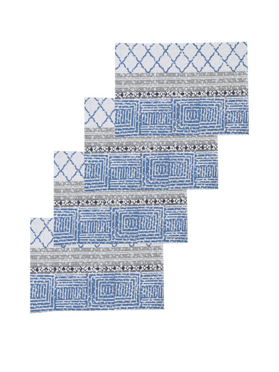 Nikrinta Placemat Set Of 4 Placemats (Blue)