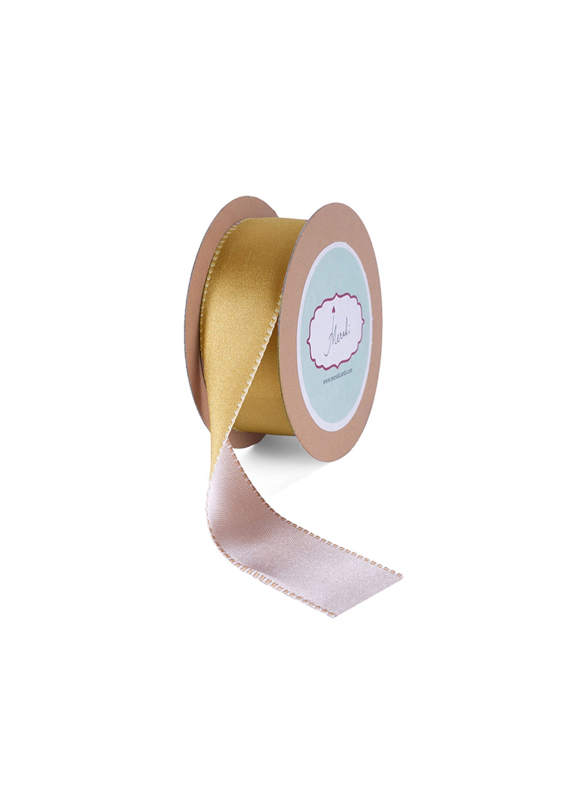 Reversible Gold With Beige Ribbon