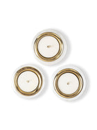 Tea Light Candle Holder - Tealight Pillars - Marble & Brass