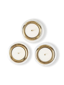 Tea Light Candle Holder - Tealight Pillars - Marble & Brass