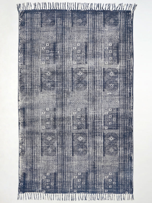 Black and White City Rug