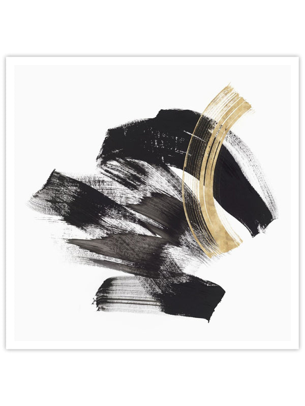 Wall Prints - Golden Brushstroke II