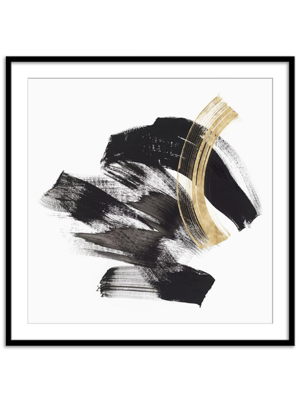Wall Prints - Golden Brushstroke II