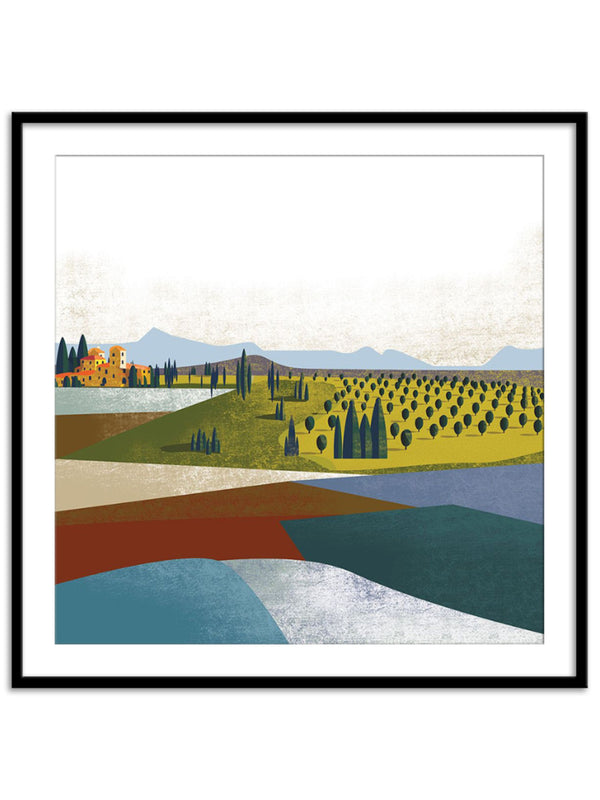 Wall Prints - Illustrated Italian Landscape II