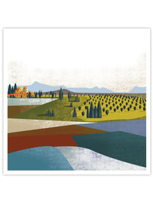 Wall Prints - Illustrated Italian Landscape II