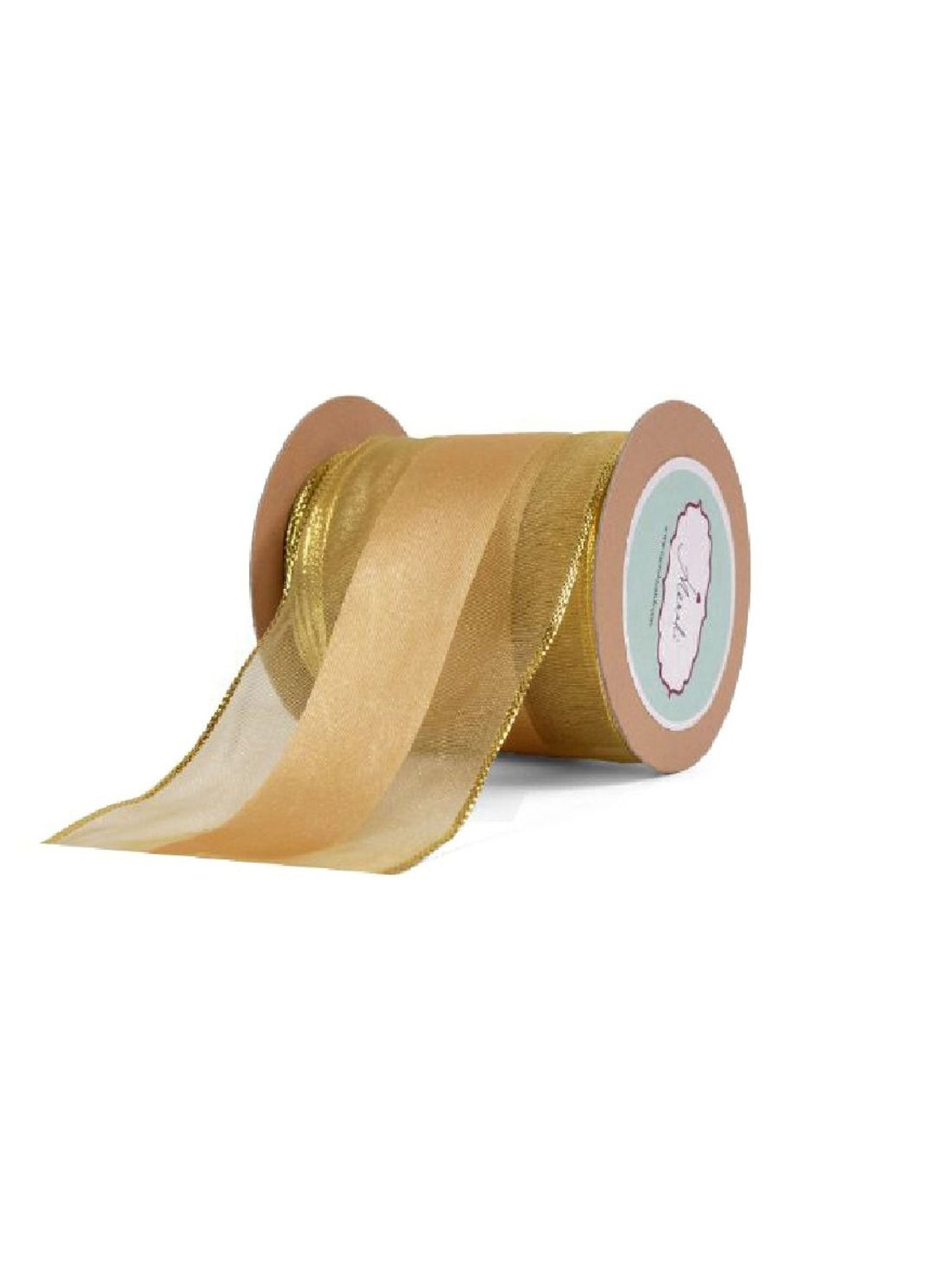Sheer With Woven Satin Centre Ribbon