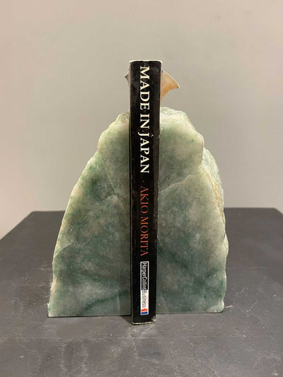 Semi Precious Book End Set - Green Quartz