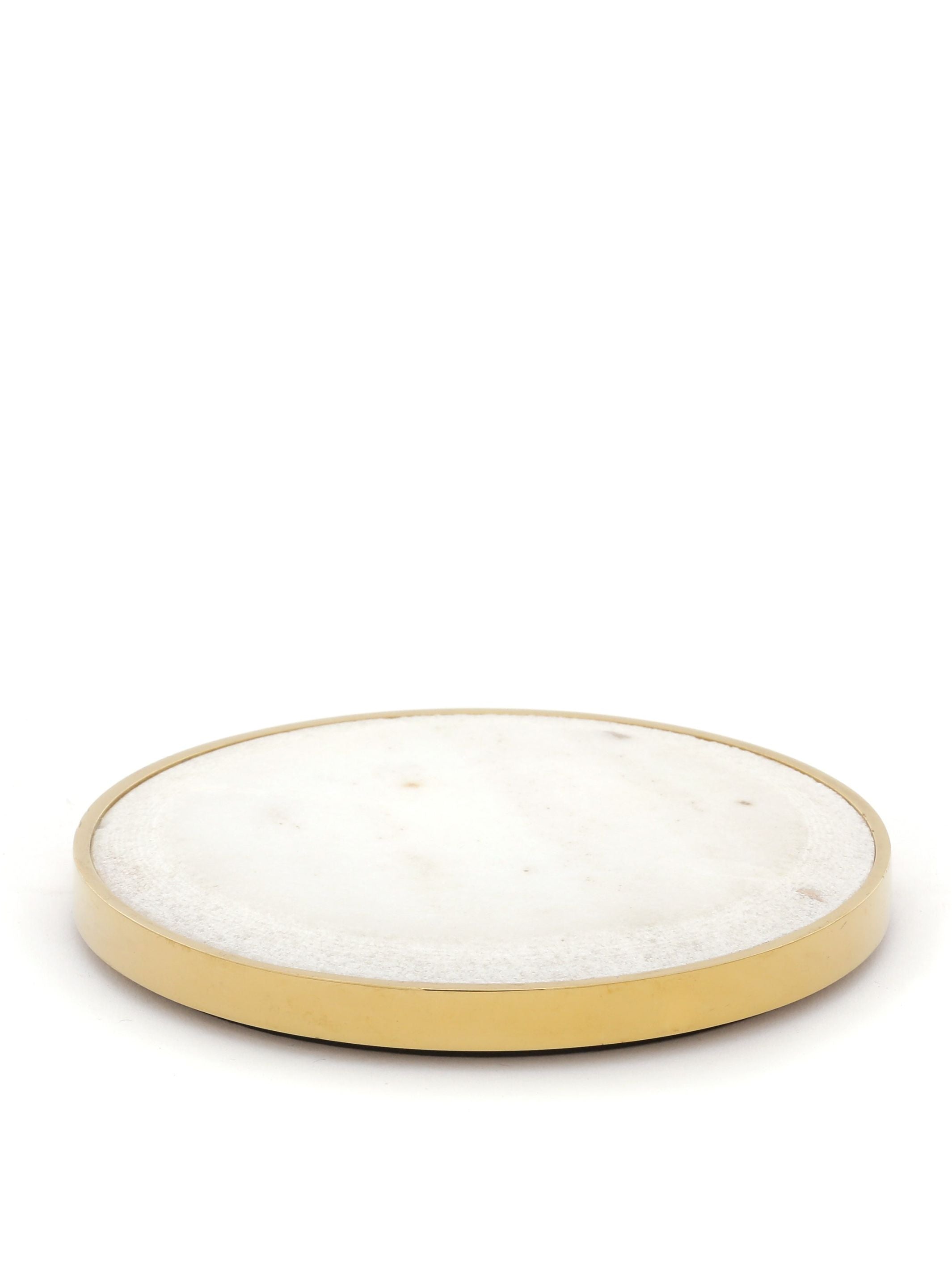 Marble Yang Pillar Candle Plates