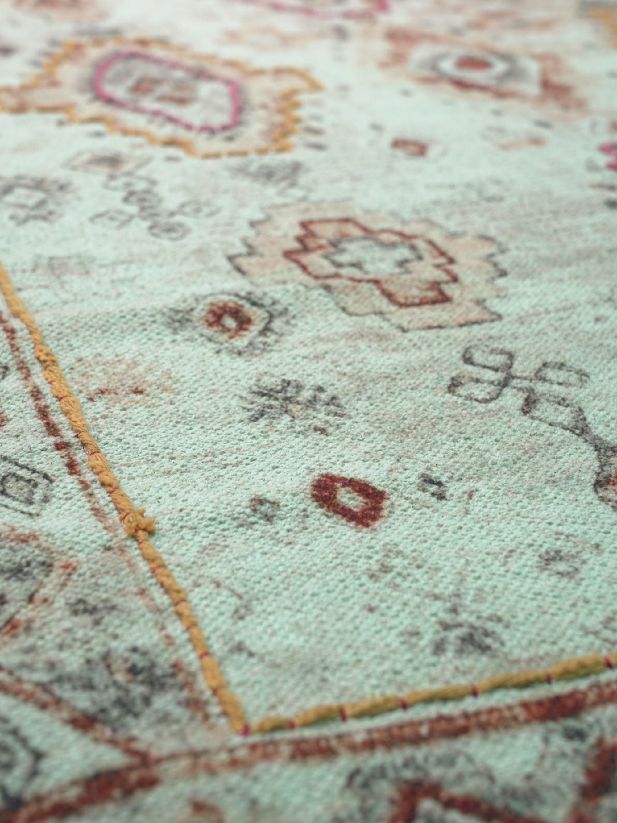 Adamas Embroidered Cotton Rug