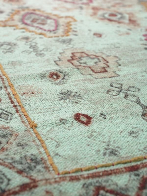 Adamas Embroidered Cotton Rug