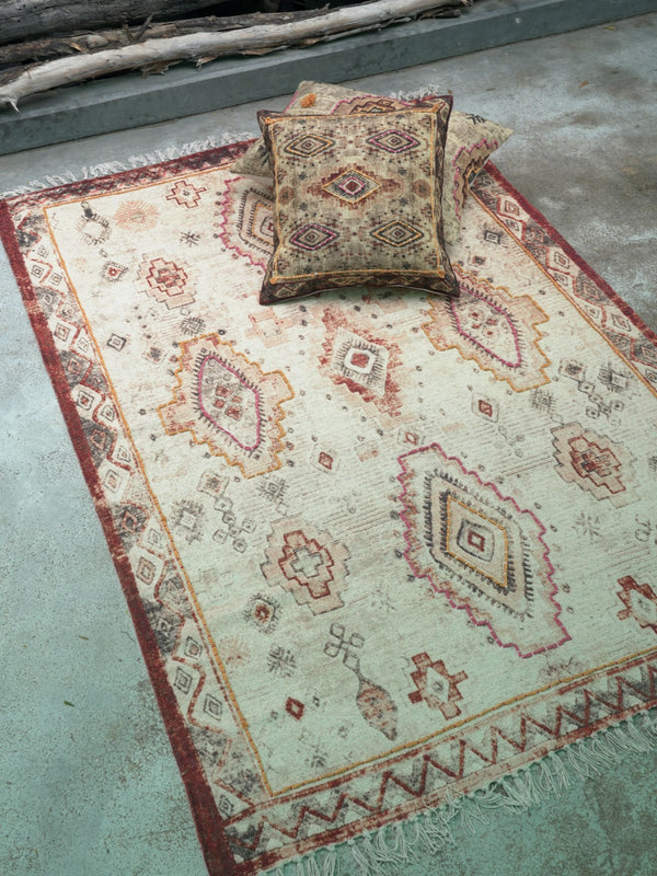 Adamas Embroidered Cotton Rug