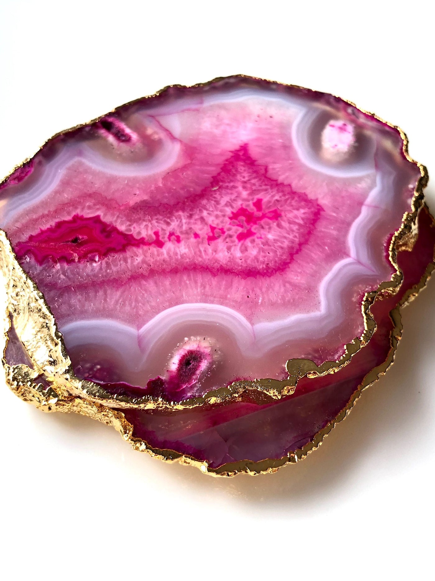 Agate Coasters Pink Set of 4