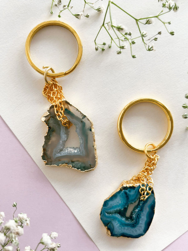 Keychain - Blue Agate