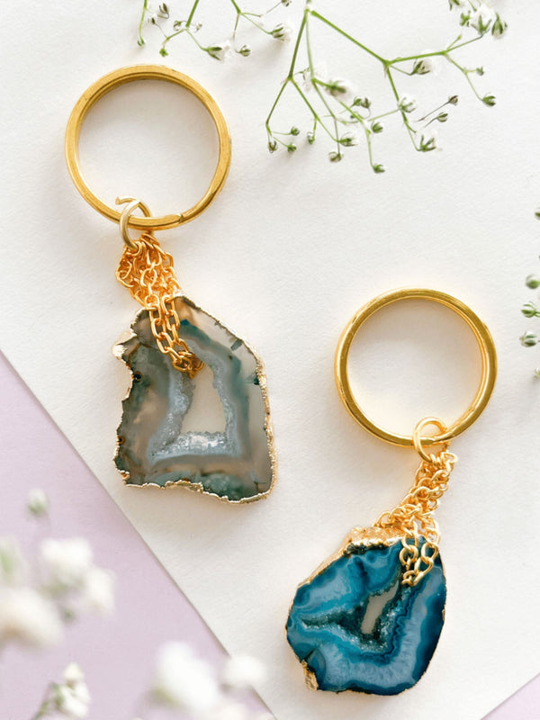 Keychain - Blue Agate