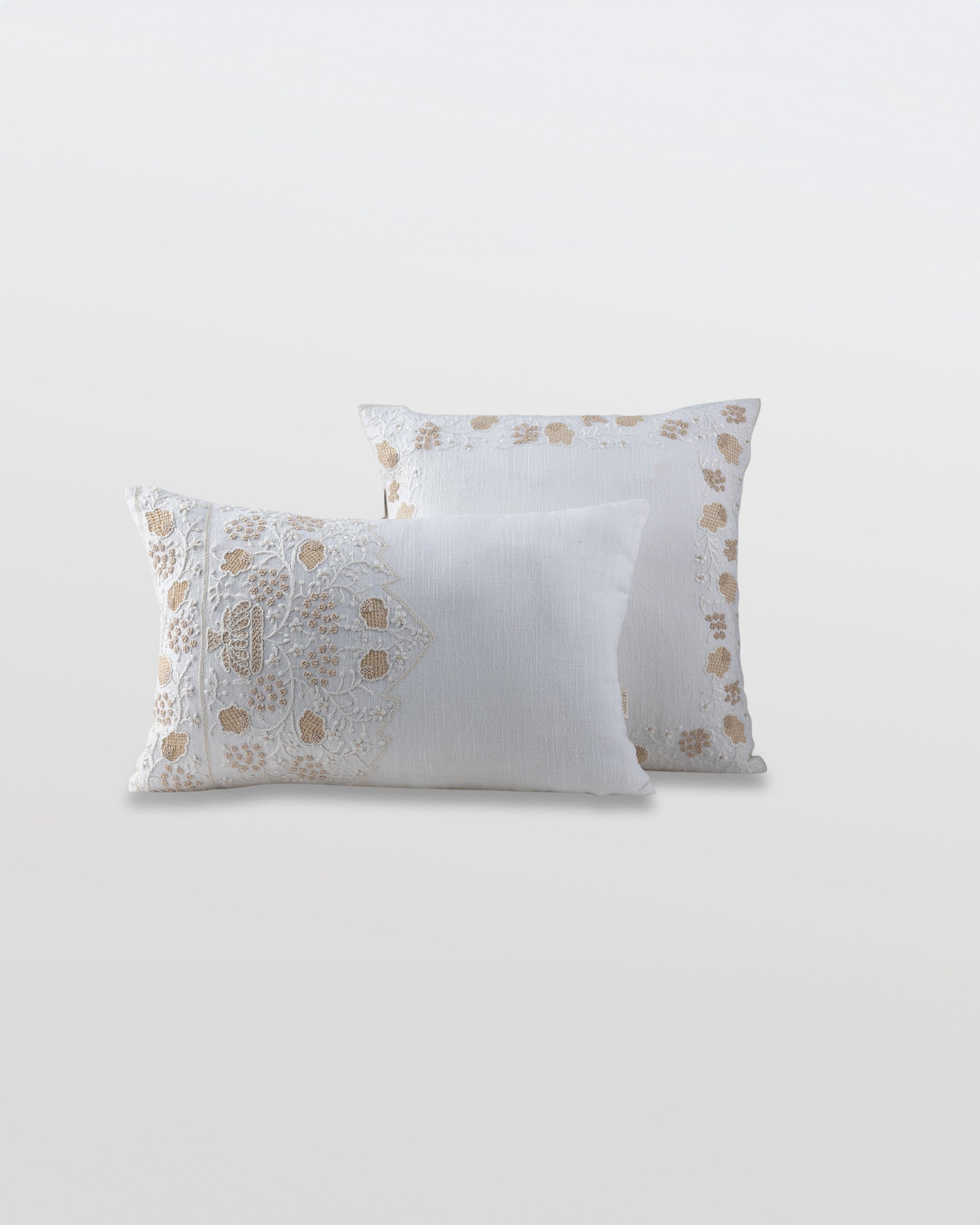 Cushion Cover - Angoor Bela Border Ivory