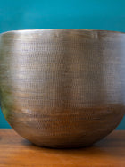 Antique Bronze toned Round Vintage Handcrafted Planter Set of 2