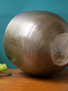 Antique Bronze toned Round Vintage Handcrafted Planter Set of 2