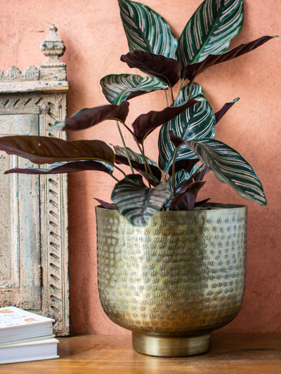 Antique Bronze toned Vintage Handcrafted Planter Medium