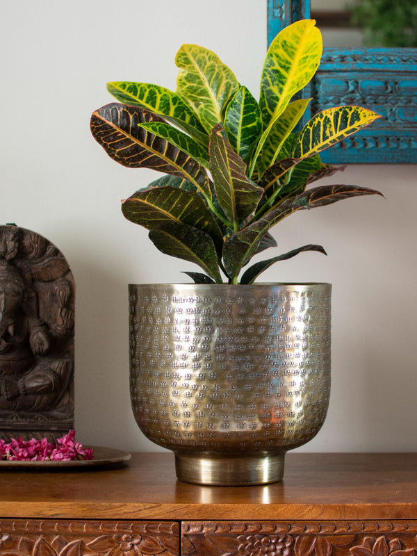 Antique Bronze toned Vintage Handcrafted Planter Medium