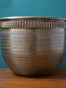 Antique Bronze toned Vintage Handcrafted Tabletop Planter