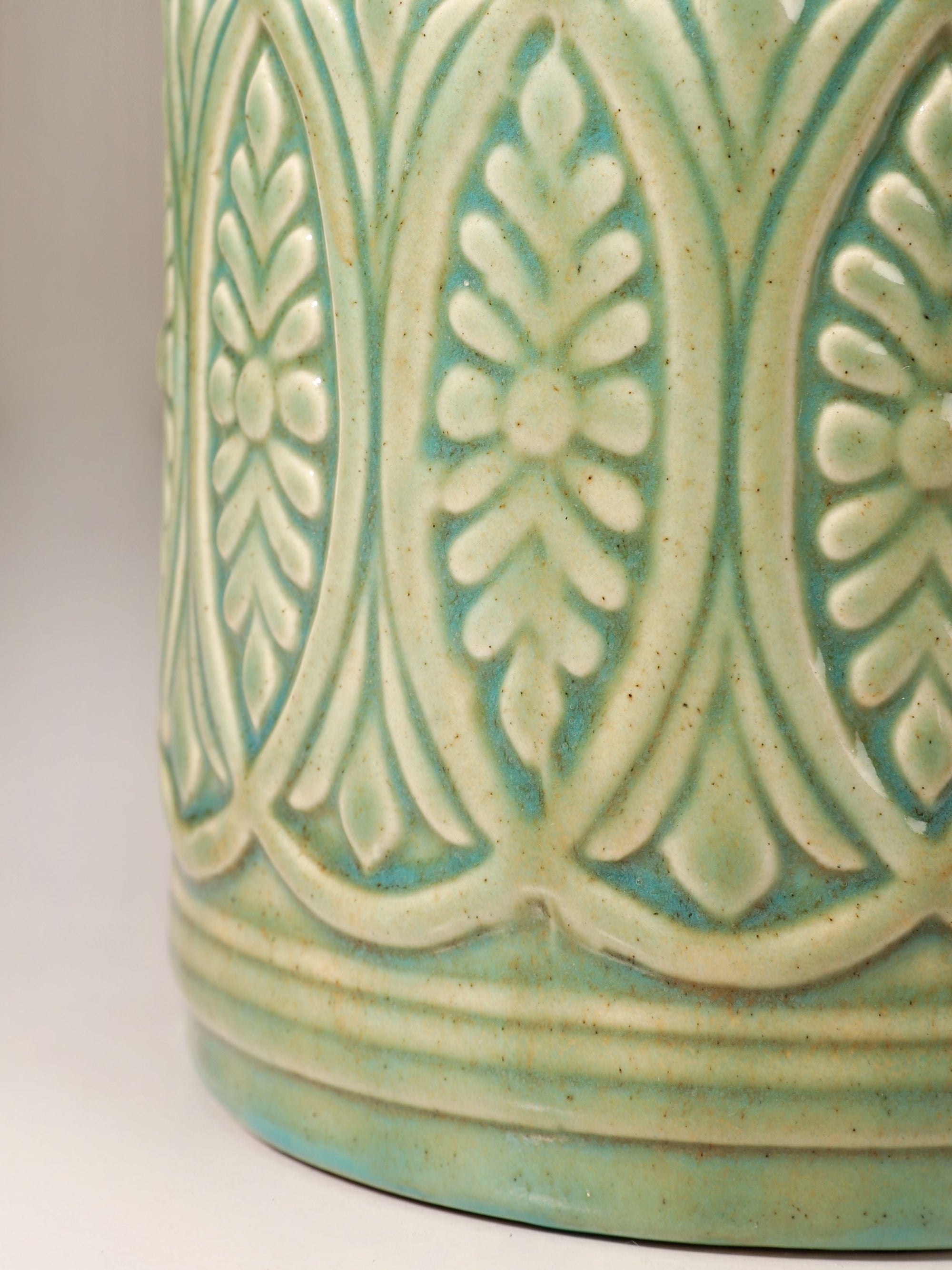 Aqua Green Ceramic Jar