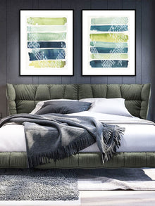 Wall Prints - Aqua Streak I