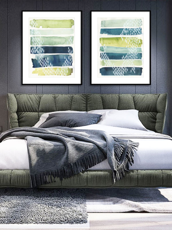 Wall Prints - Aqua Streak I