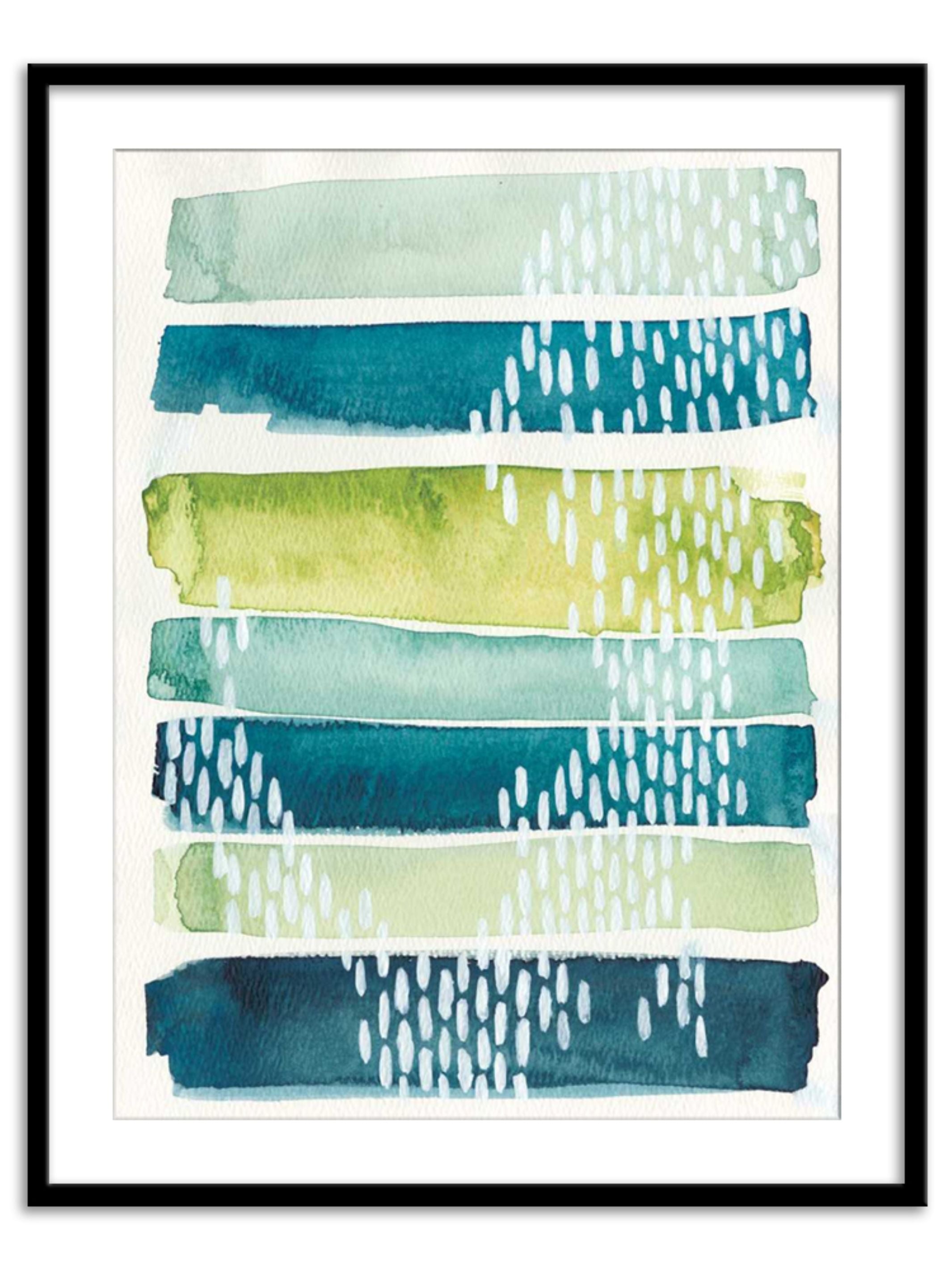 Wall Prints - Aqua Streak I