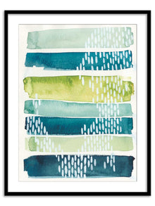 Wall Prints - Aqua Streak I