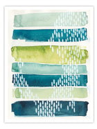 Wall Prints - Aqua Streak I