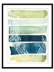 Wall Prints - Aqua Streak II