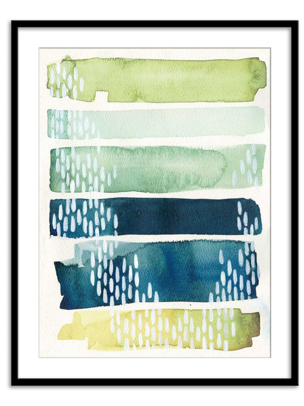 Wall Prints - Aqua Streak II