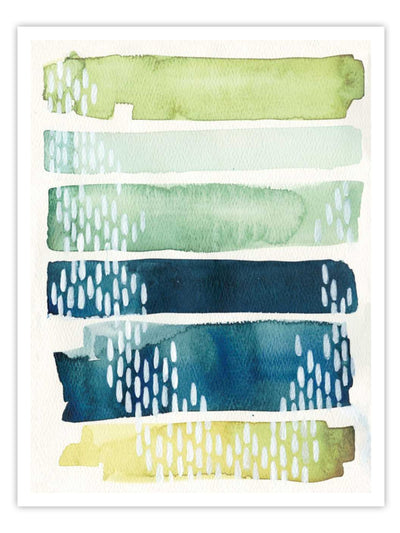 Wall Prints - Aqua Streak II