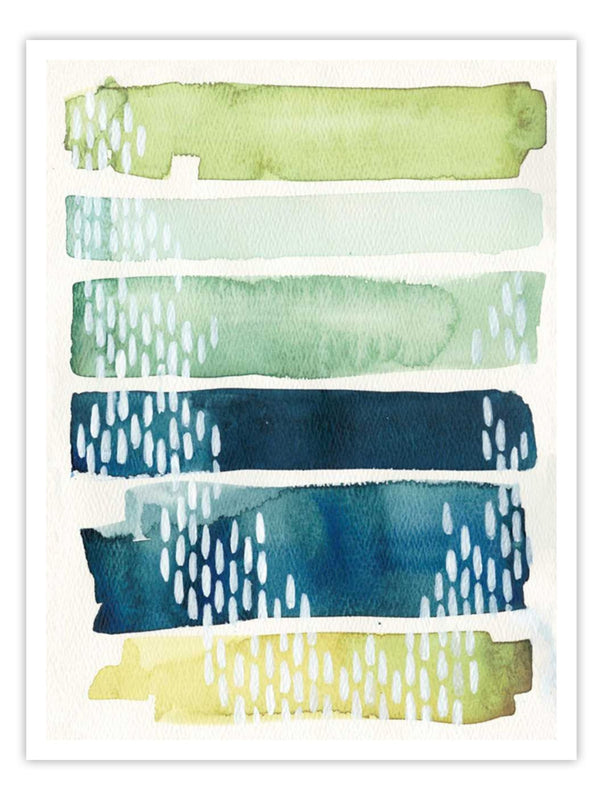 Wall Prints - Aqua Streak II