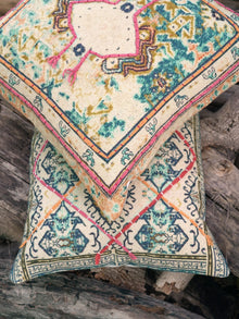 Embroidered Cotton Cushion Cover - Arev