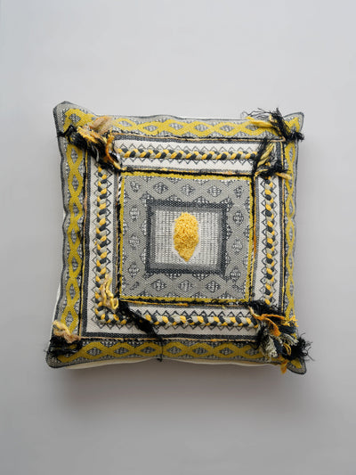 Cushion Cover - Argyle Block Print woven