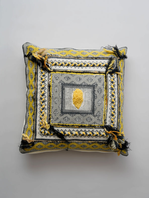 Cushion Cover - Argyle Block Print woven