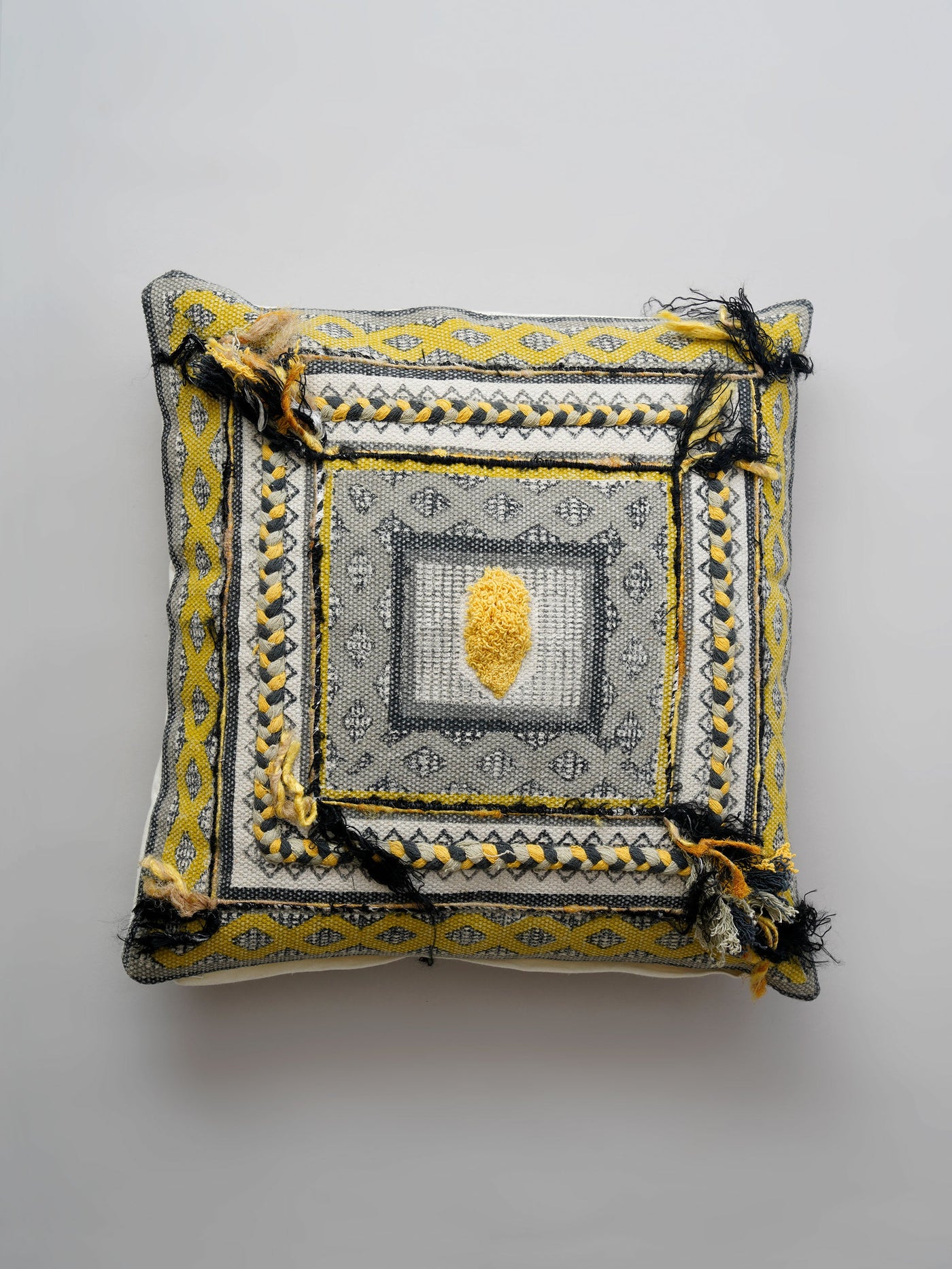 Argyle Block Print woven Cushion