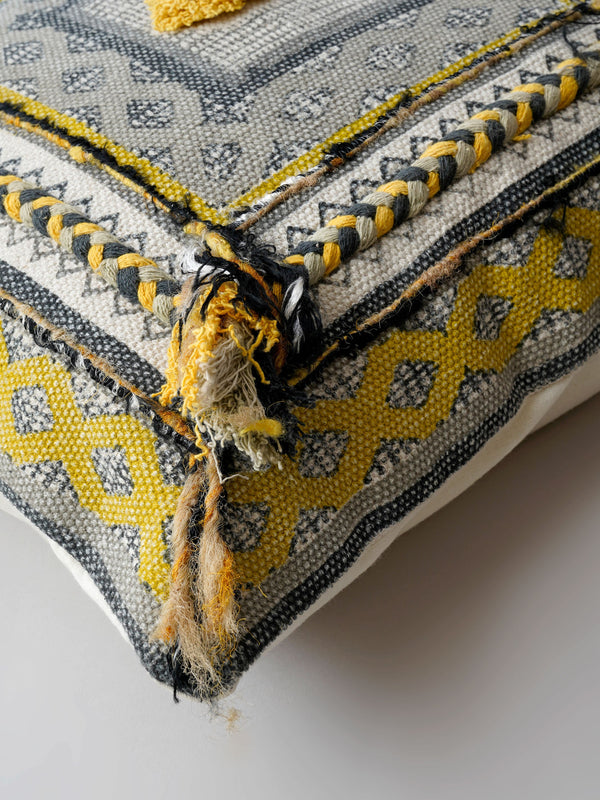 Cushion Cover - Argyle Block Print woven