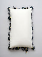Cushion Cover - Argyle Block Print Woven Tassel