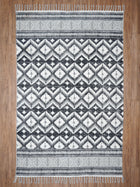 Argyle Block Print Cotton Rug