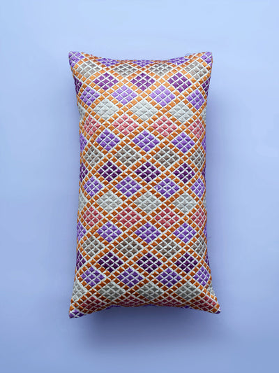 Cushion Cover - Argyle Embroidered