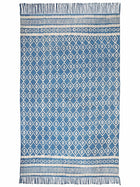 Argyle Hand Woven Cotton Rug