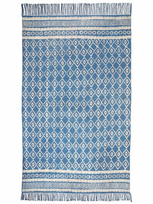 Argyle Hand Woven Cotton Rug